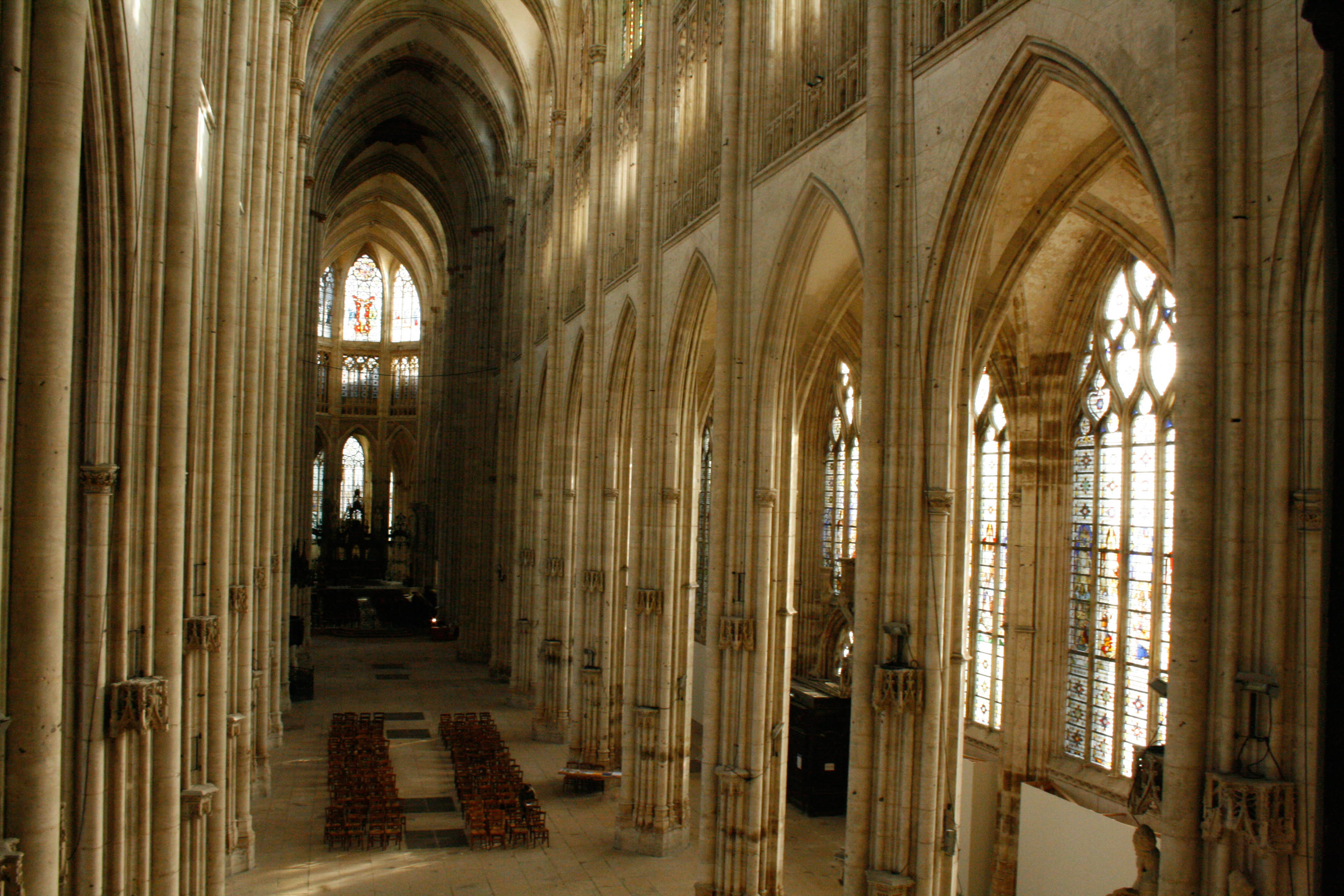 St. Ouen Abbey Church in Rouen as seen from the inside